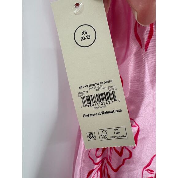 2/$30 NO BOUNDARIES Mini Dress Size XS Pink Mini Y2K Gen Z Floral - Picture 6 of 8